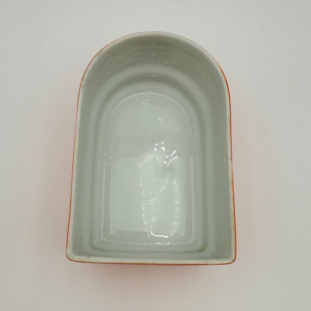 Hall China Company Westinghouse Orange Refrigerator Box Lidded Dish Fridgie - Picture 8 of 10